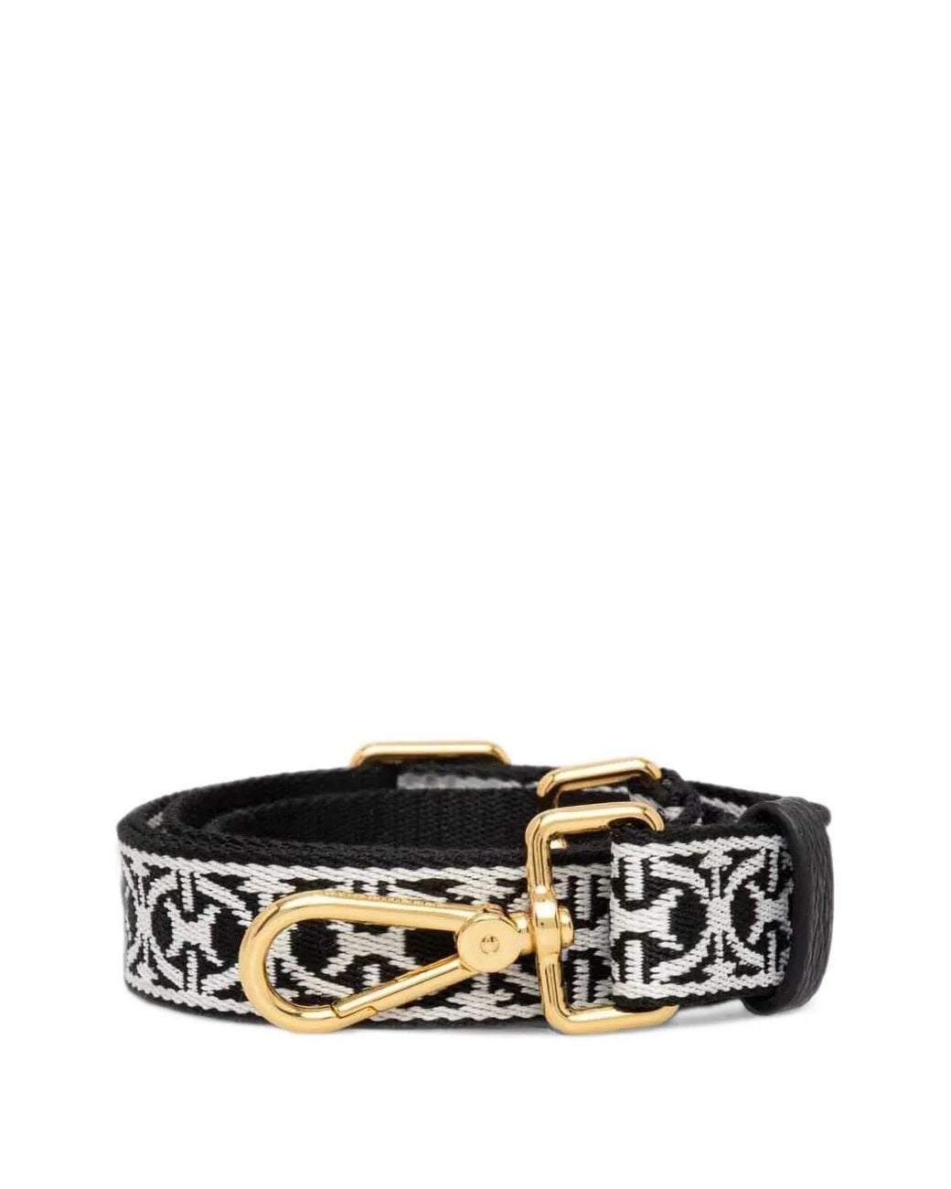 Coccinelle Black Monogram Jacquard Shoulder Strap