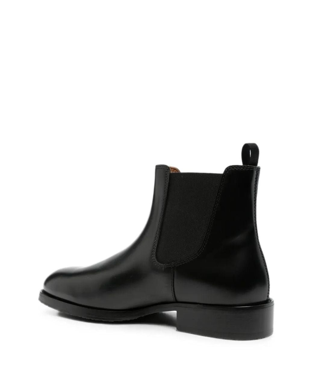 Sandro Black Elasticated-Panel Chelsea Boots for men