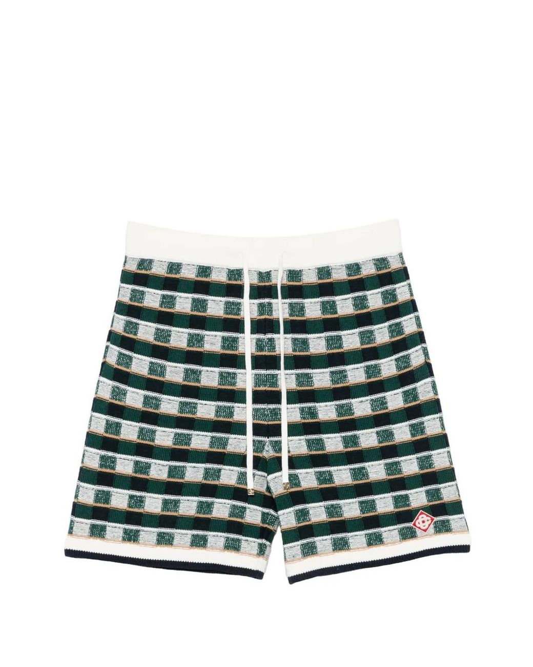 Casablanca Green Crochet Mosaic Shorts for men