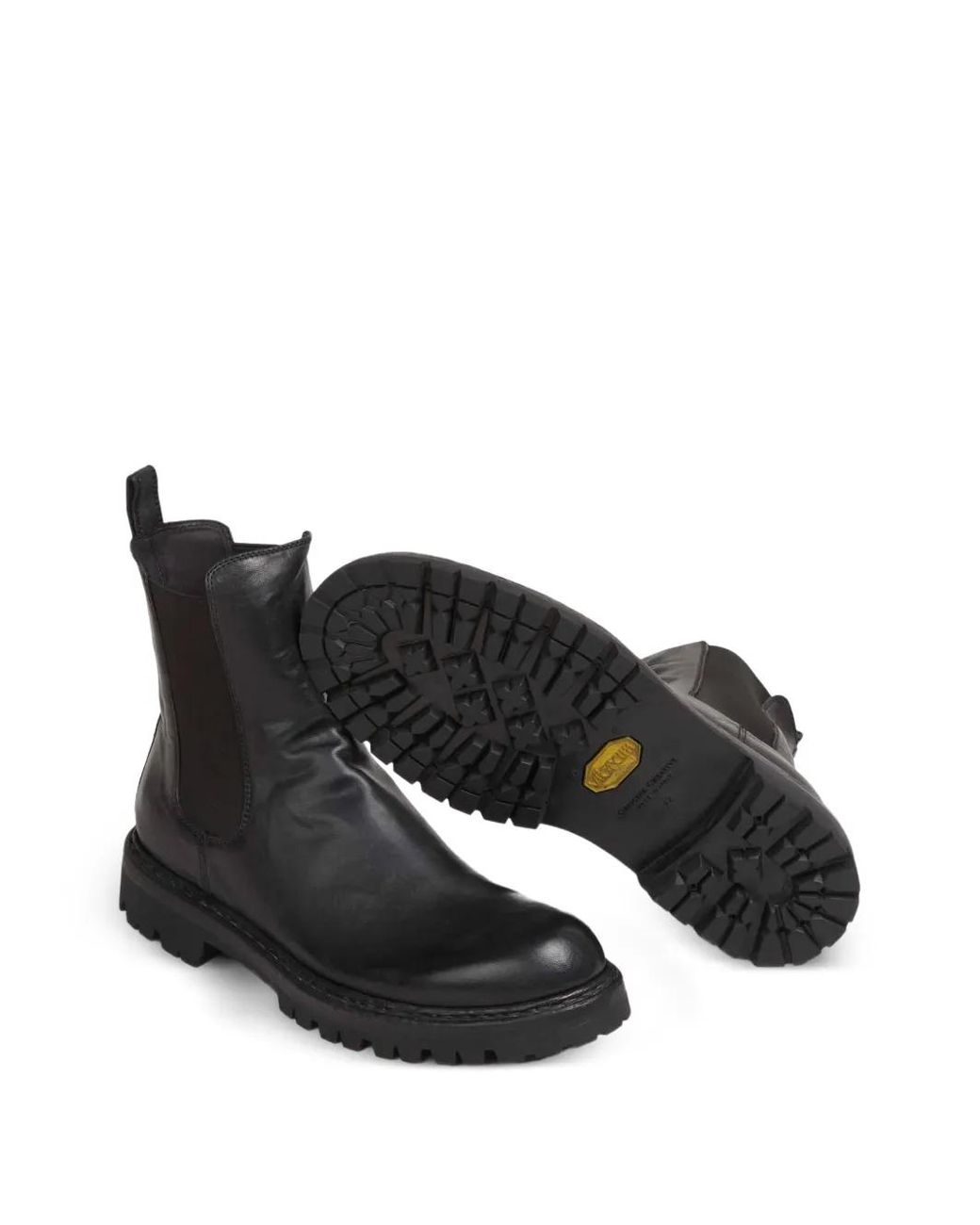 Officine Creative Black Bottines Chelsea Novak for men