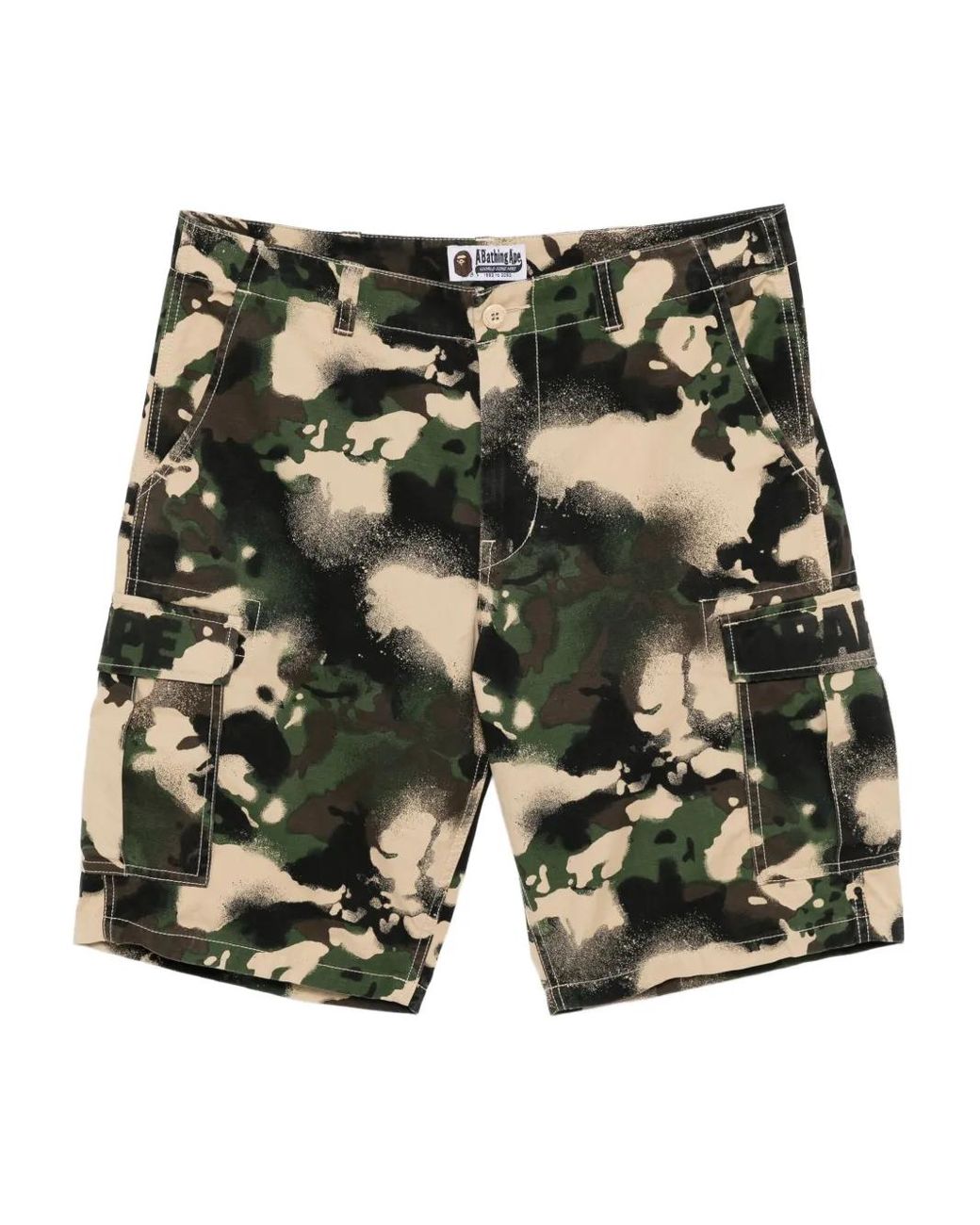 Short Cargo Map Camo A Bathing Ape pour homme en coloris Green