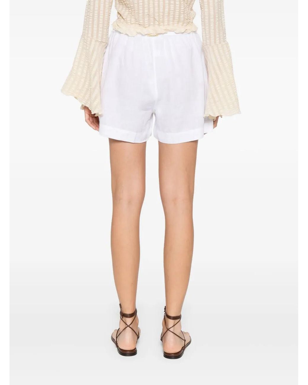 Heidi Klein White Linen Shorts