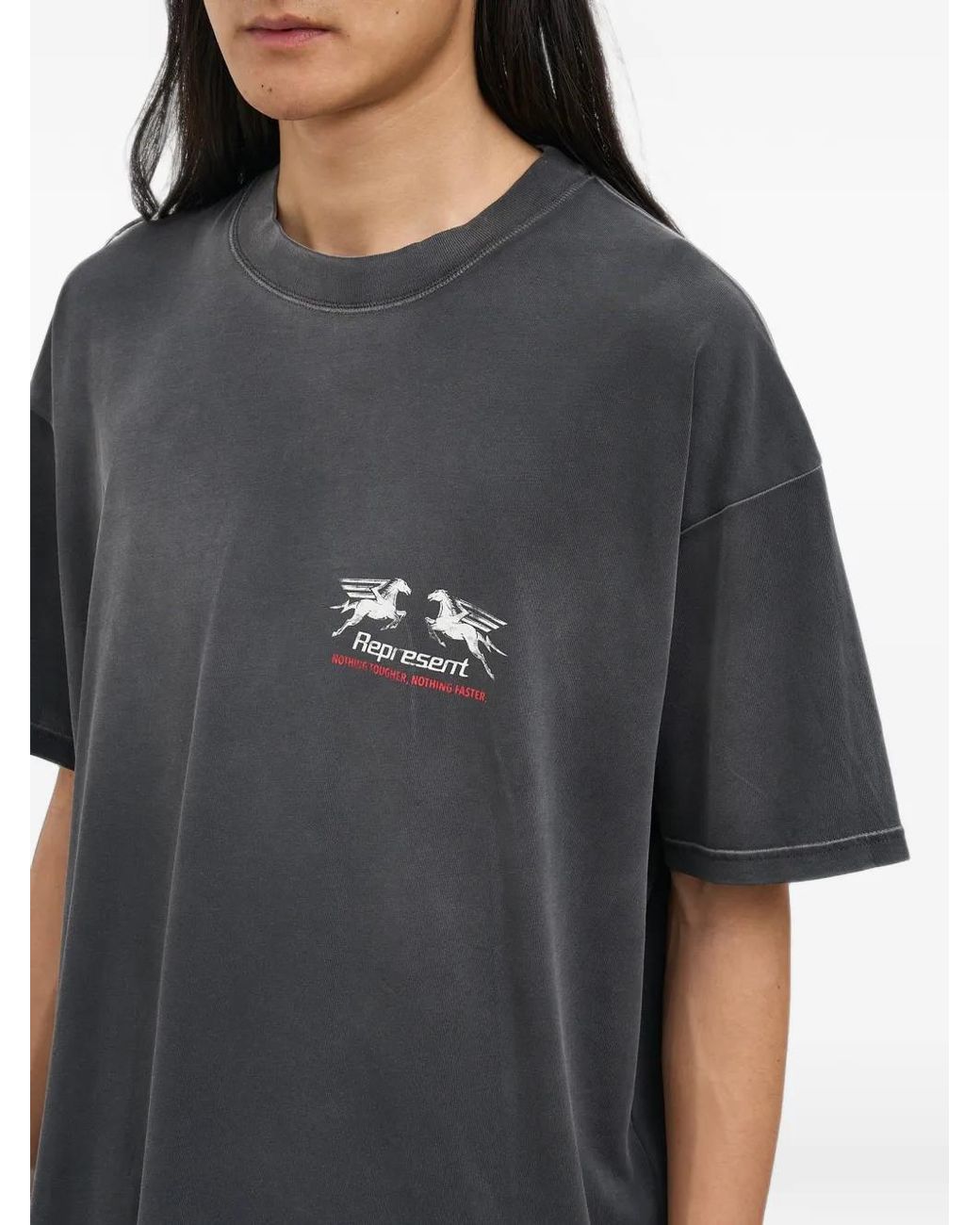 Represent Black 24 Hour Service Graphic-Print T-Shirt for men