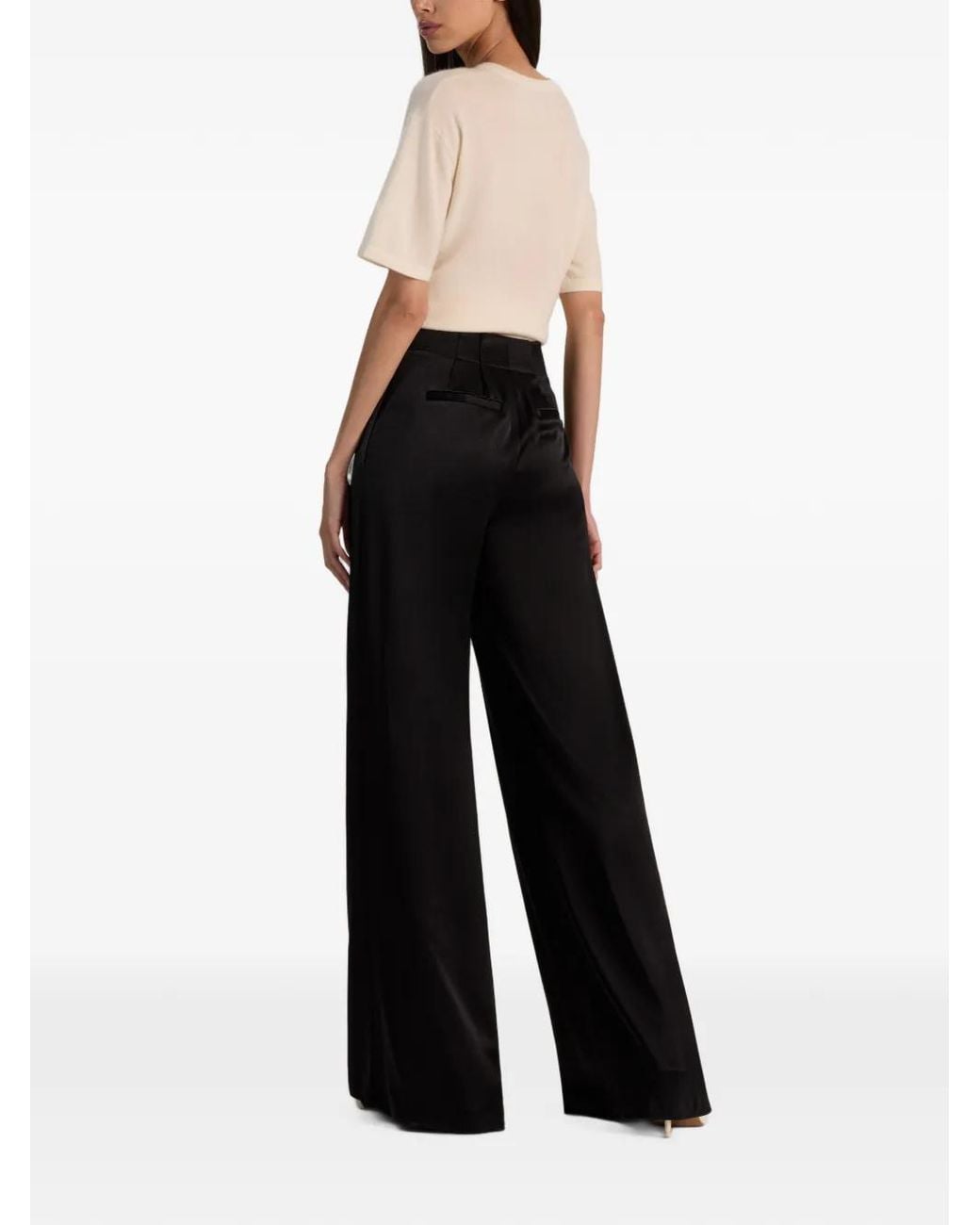 Alice + Olivia Black Pantalon Eloise À Coupe Ample