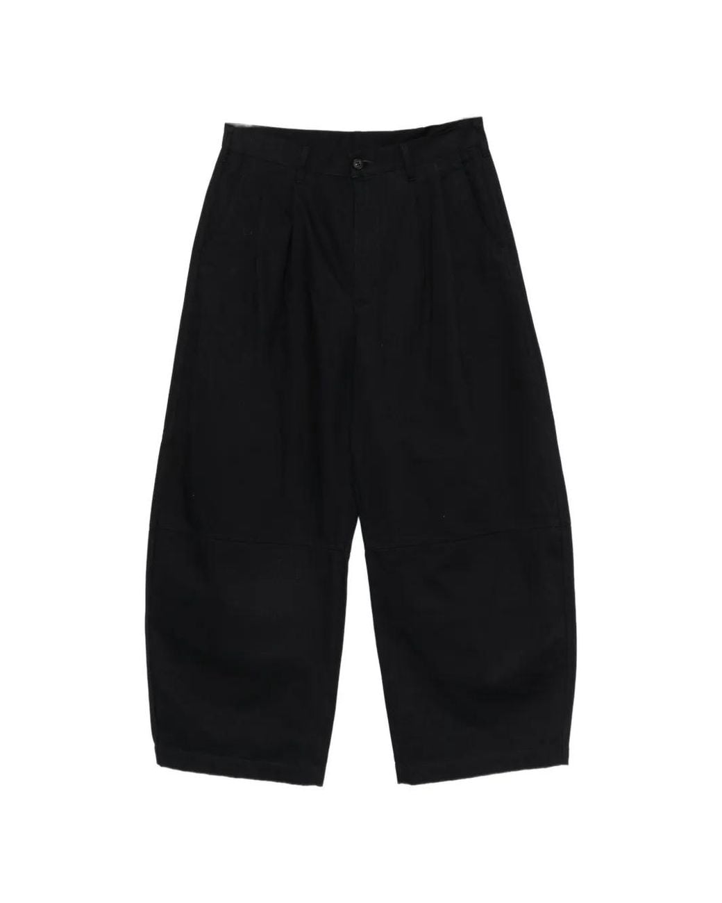 Comme des Garçons White Pleated Tapered Trousers for men