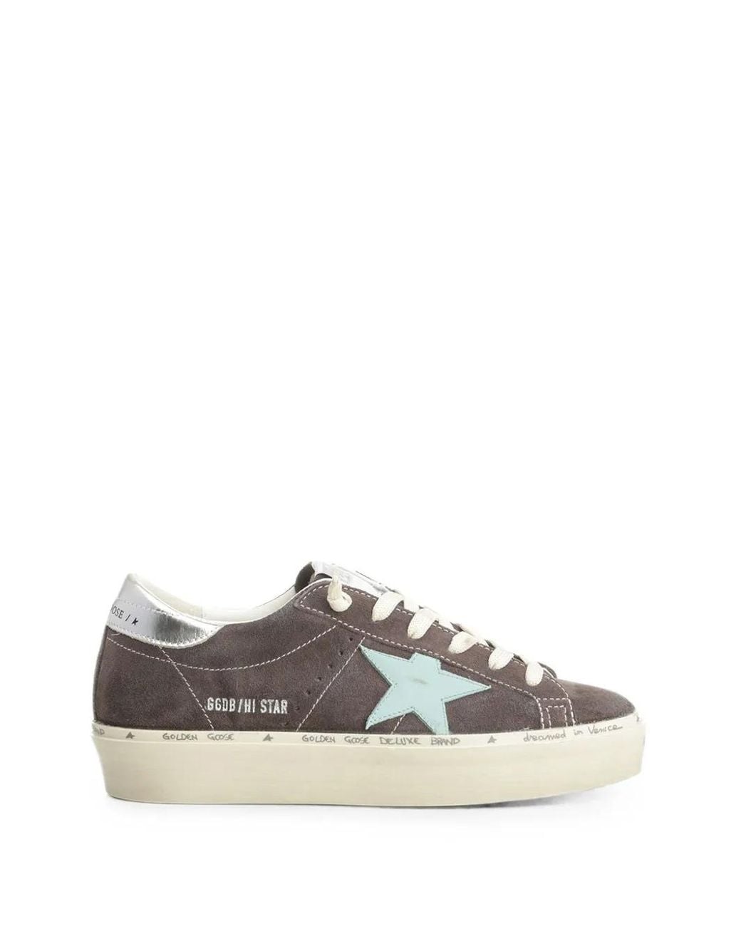 Golden Goose Deluxe Brand White "Hi Star" Sneakers