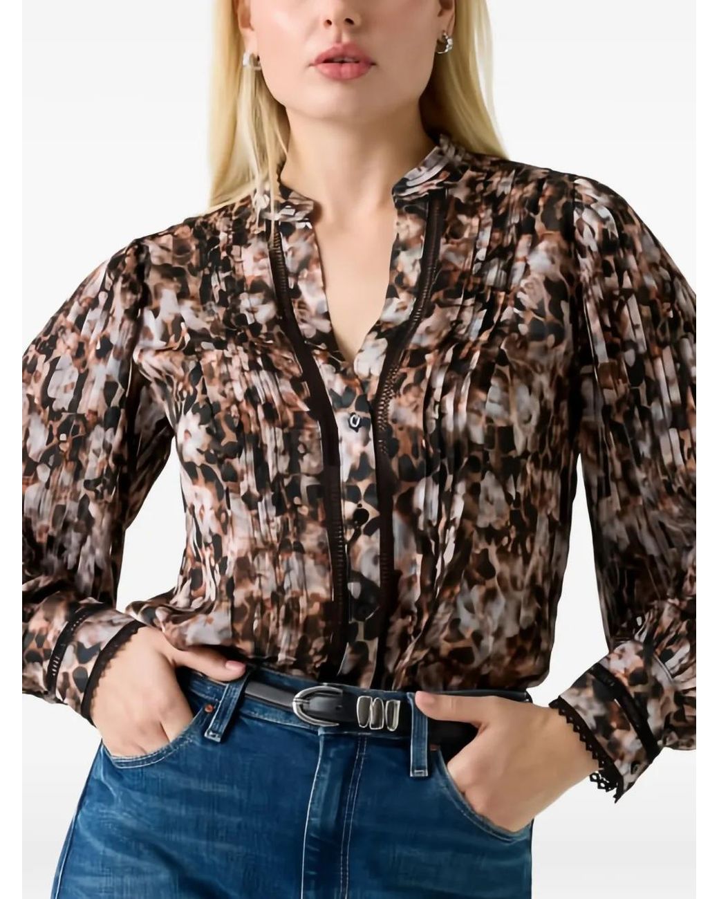 Guess Black Chiffon Blouse