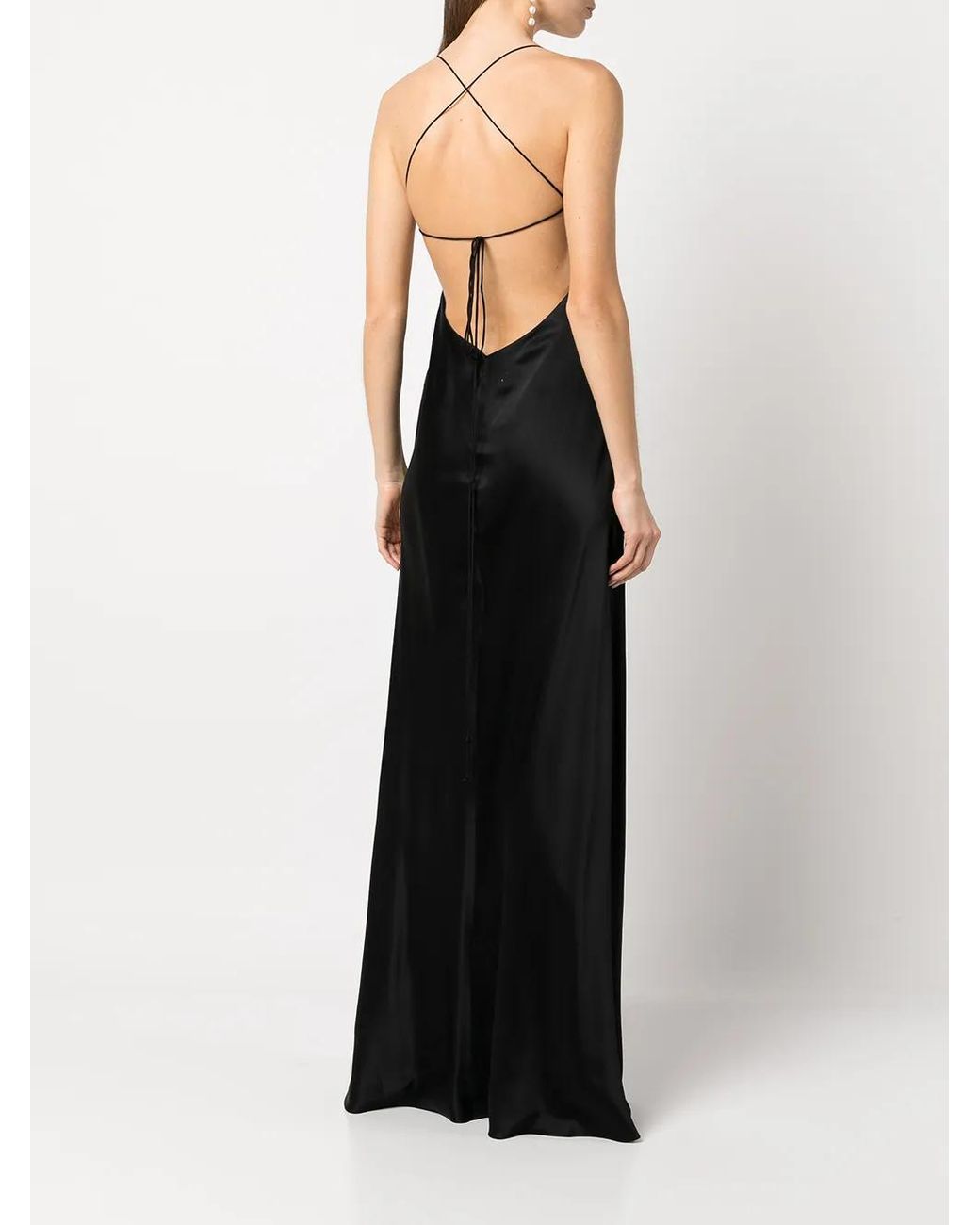 Michelle Mason Black Cut-Out Detail Gown