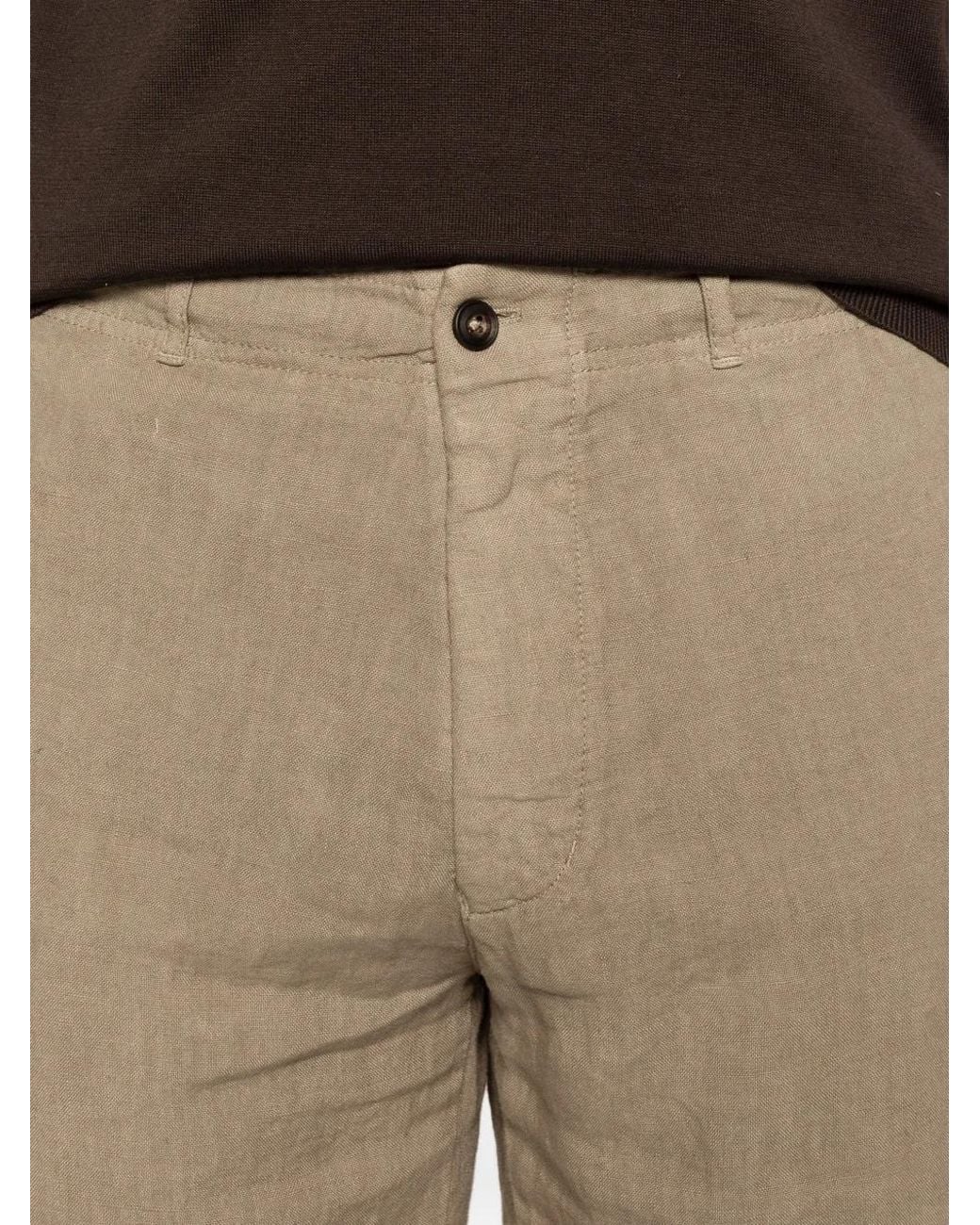 Corneliani White Button Shorts for men
