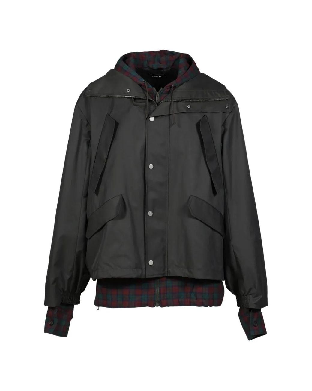 Egonlab Black Hooded Track Jacket for men