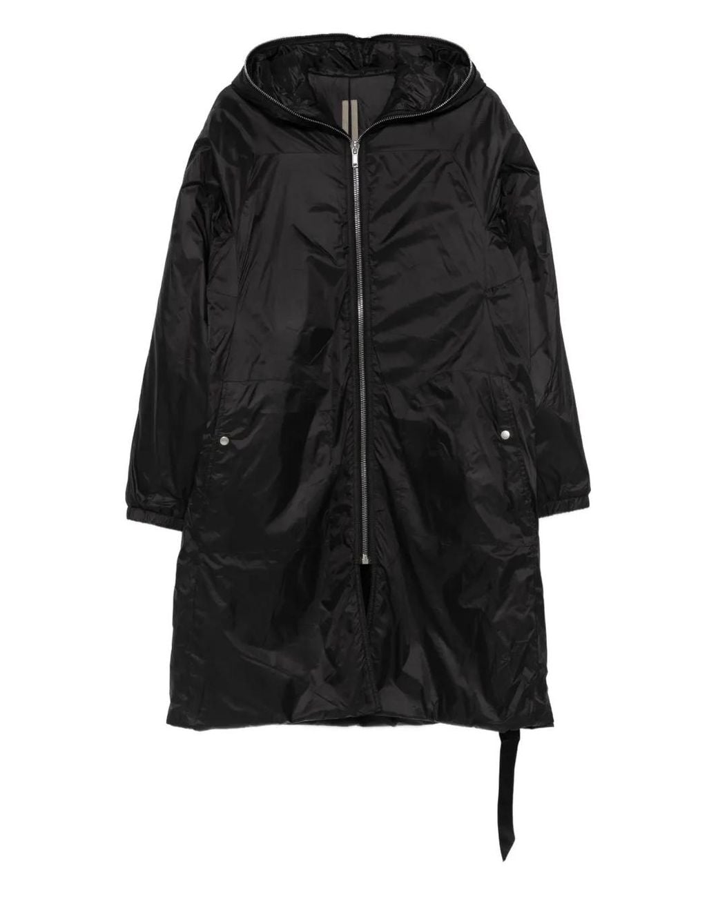 Rick Owens Black Drkshdw Nylon Parka Coat