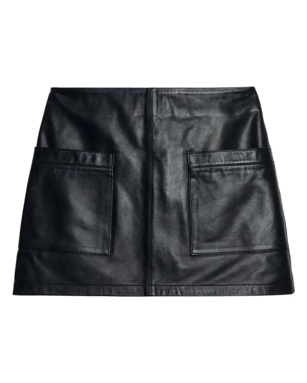 Zadig & Voltaire Black Jaime Leather Skirt