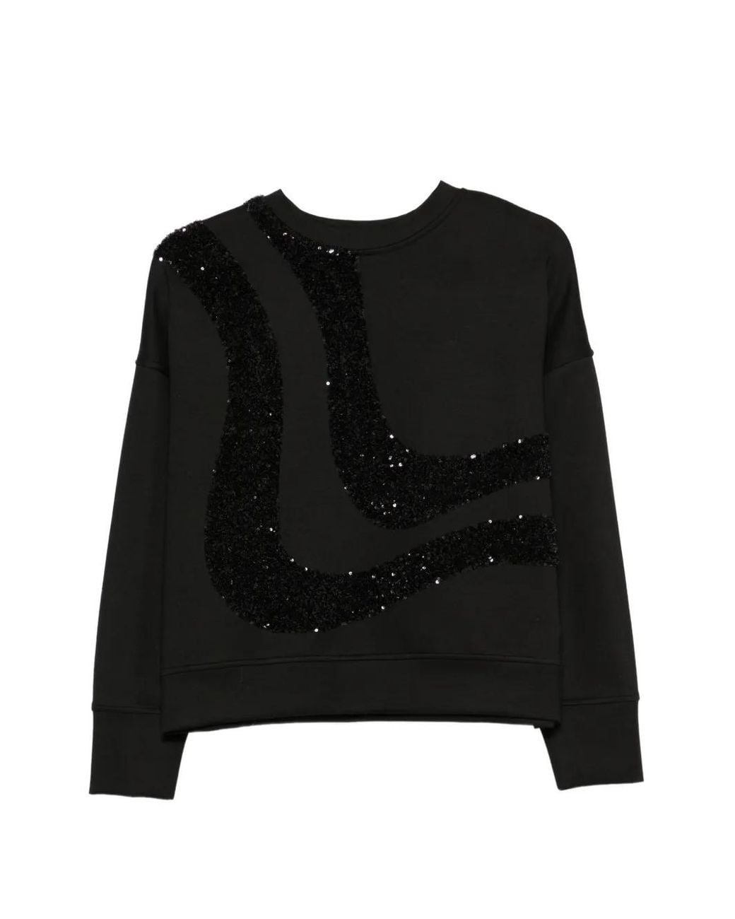 Emporio Armani Black Sequin-Embellished Sweatshirt