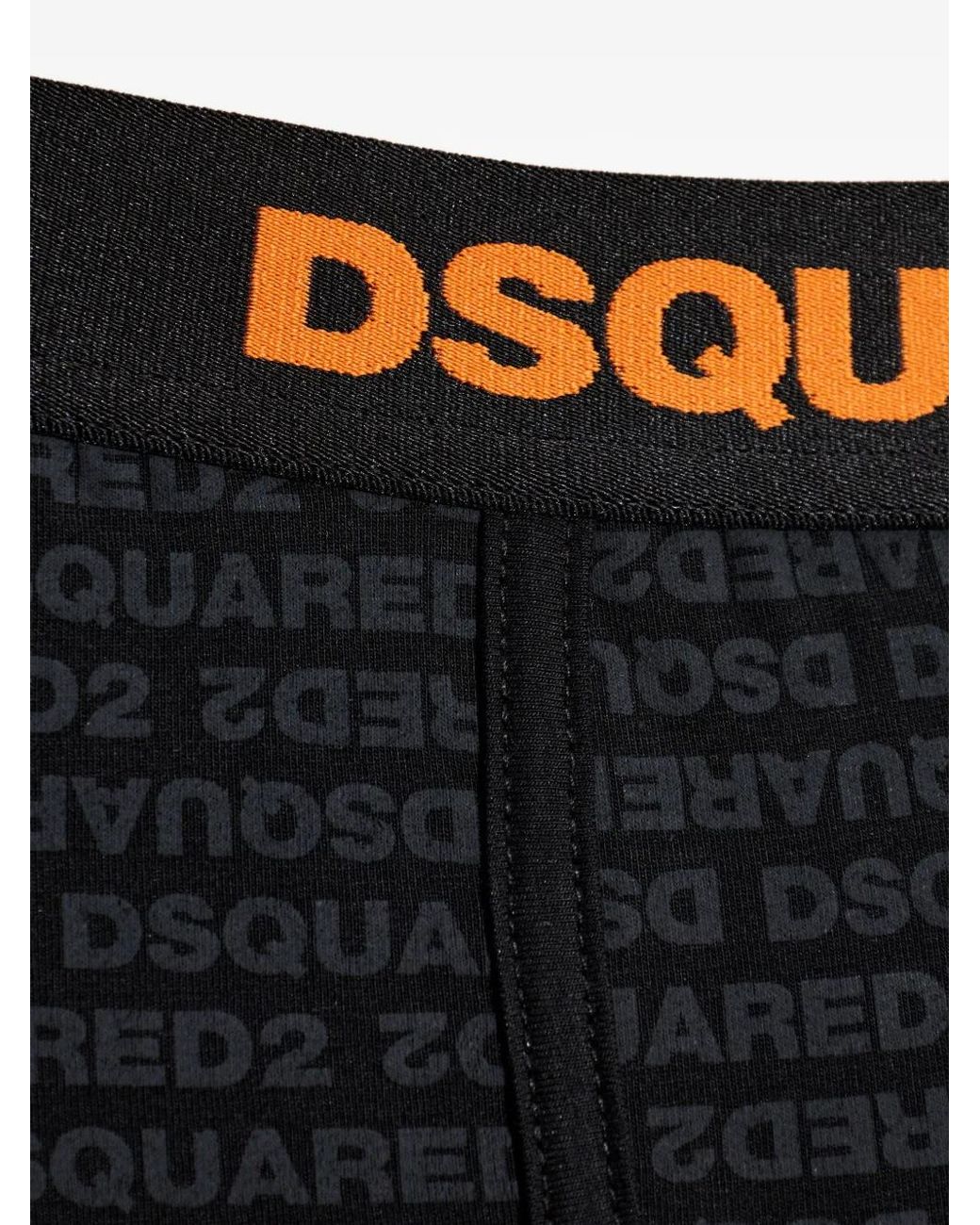 DSquared² Black Logo-Print Elasticated-Waistband Boxers for men