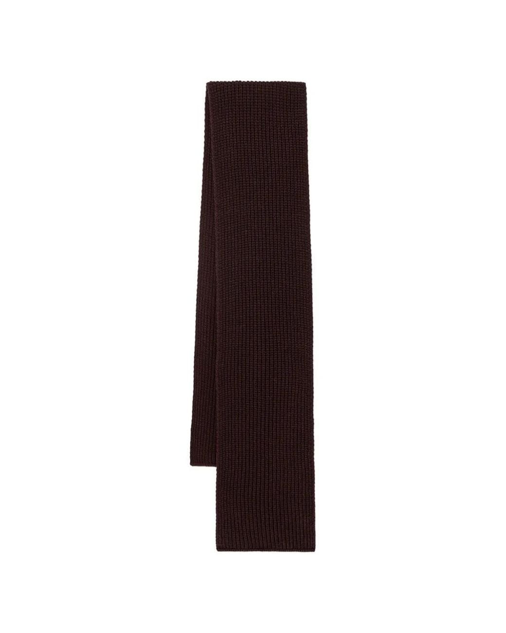 Marc O' Polo Purple Ribbed-Knit Scarf