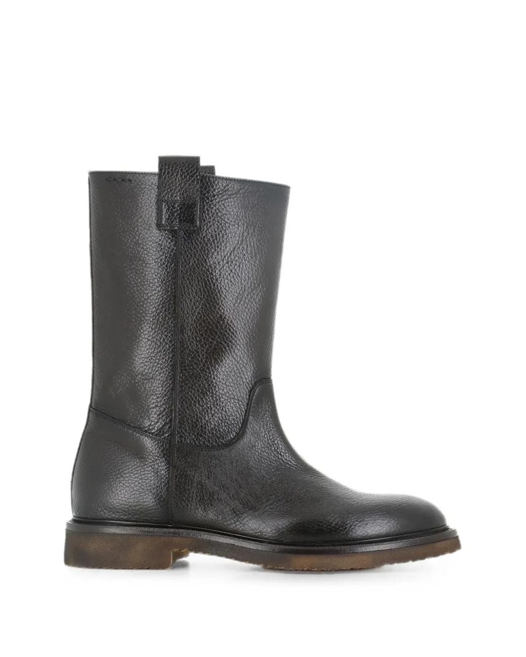 Alexander Hotto Black Almond-Toe Boots for men