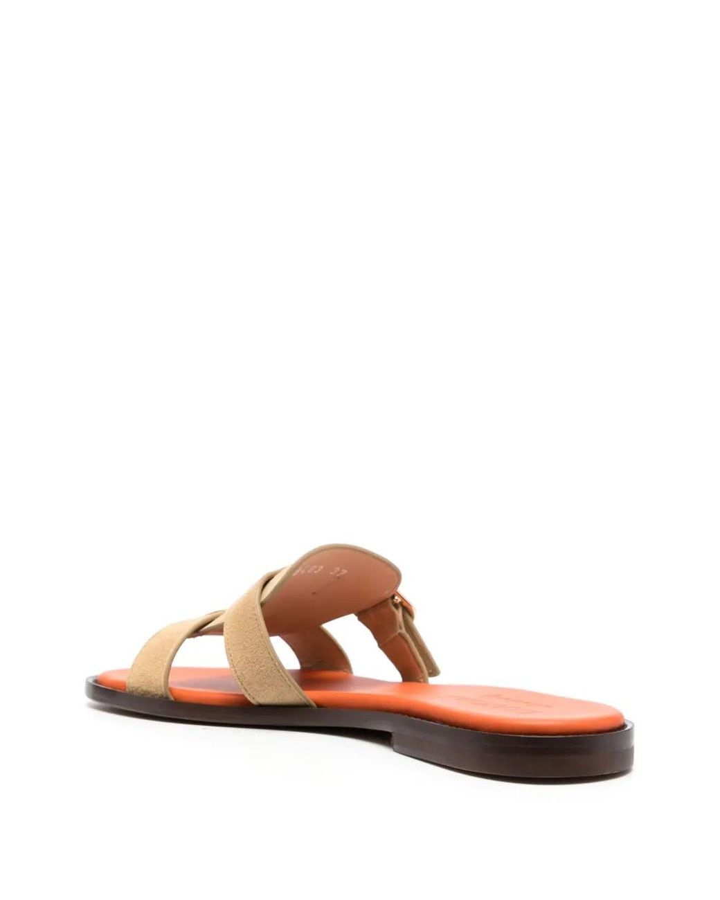 Doucal's Natural Open-Toe Suede Slides