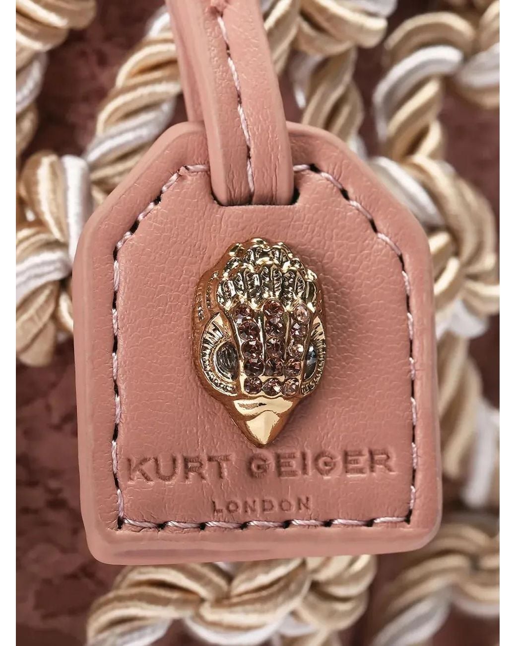 Kurt Geiger Natural Mini Macrame Rope Bag