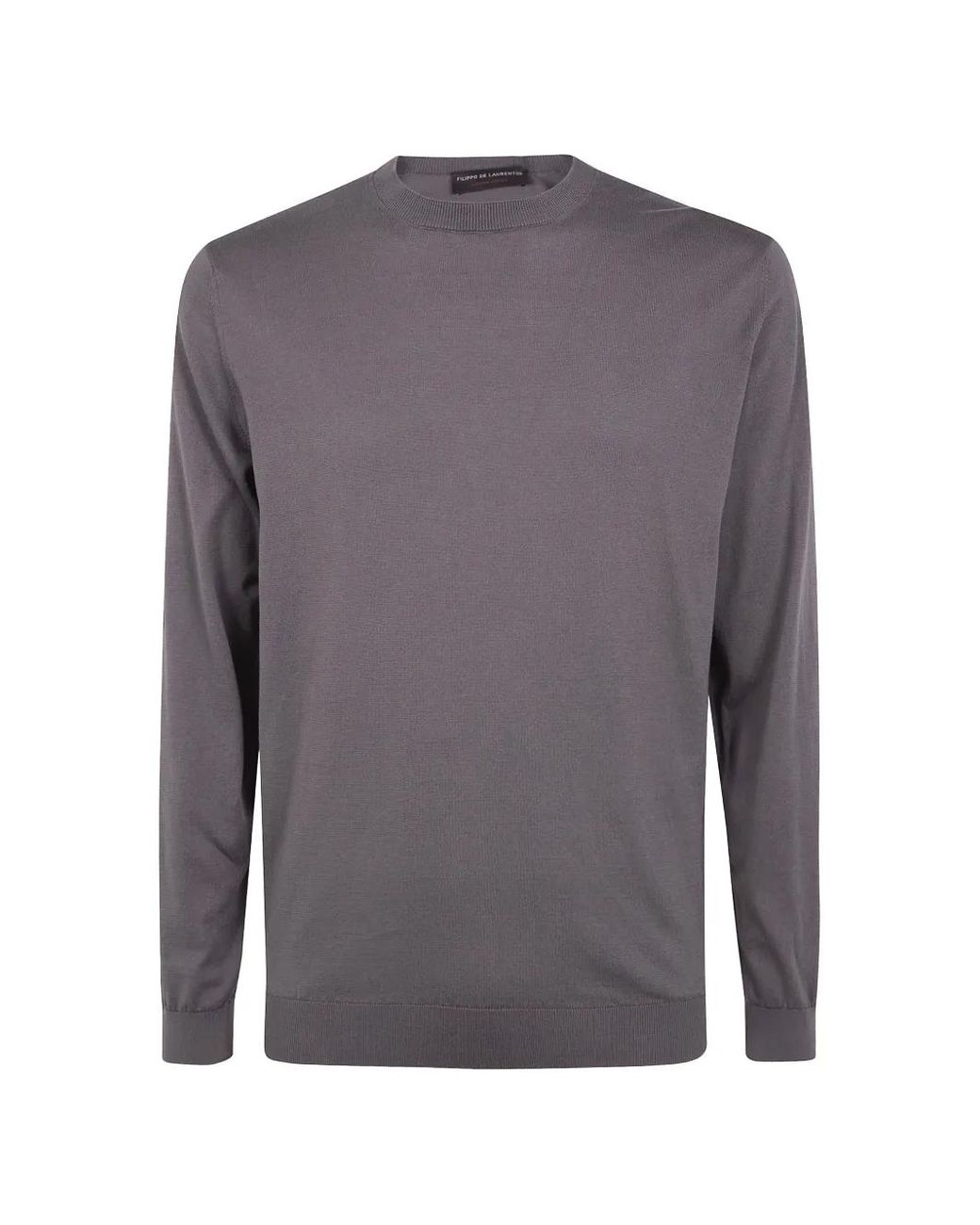 FILIPPO DE LAURENTIIS Gray Fine-Knit Sweater for men