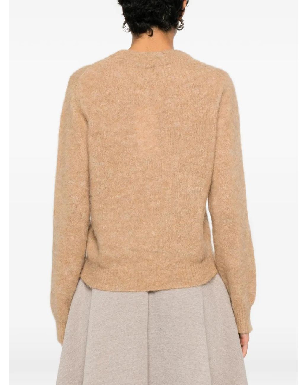 Ganni Pink Wool Crewneck Sweater