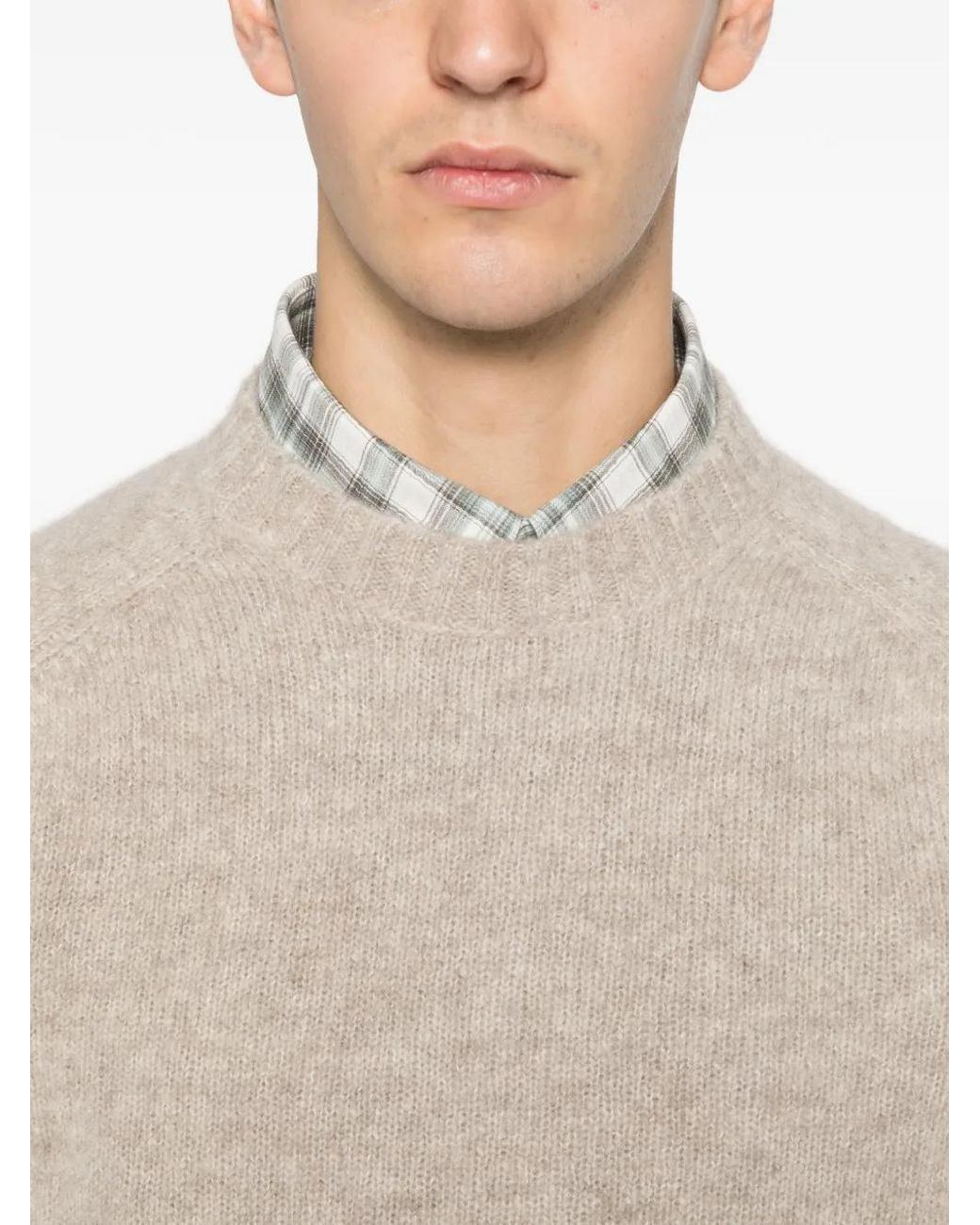 FILIPPO DE LAURENTIIS Trui Met Ronde Hals in het Natural voor heren