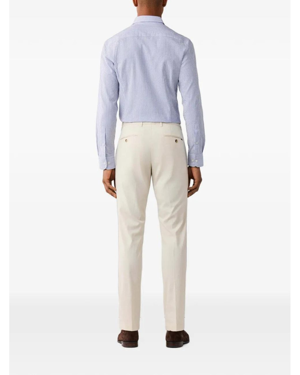 Hackett Kensington Chino Met Geribbelde Textuur in het White voor heren
