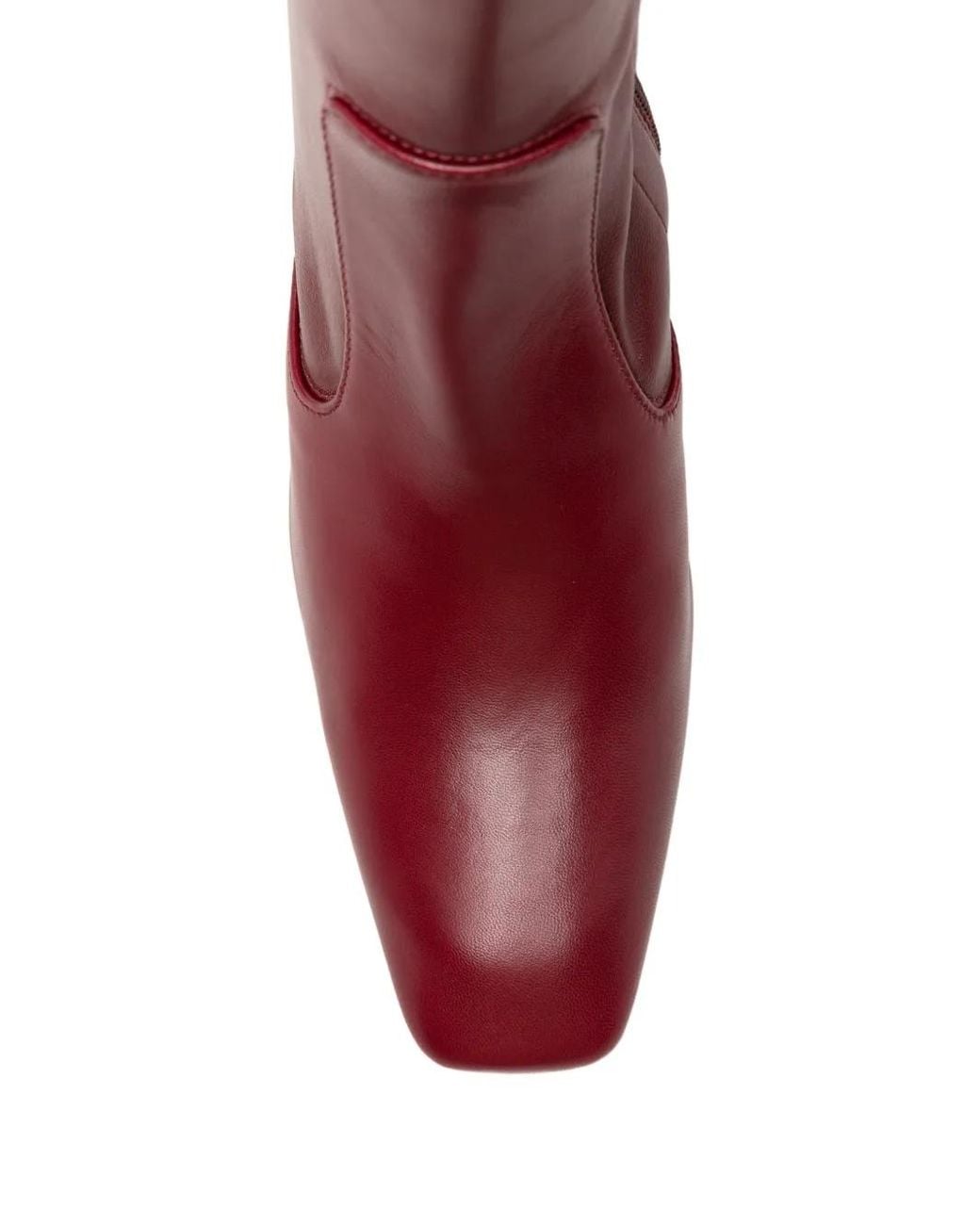 Totême Red Nappa Leather Over-The-Knee Boots
