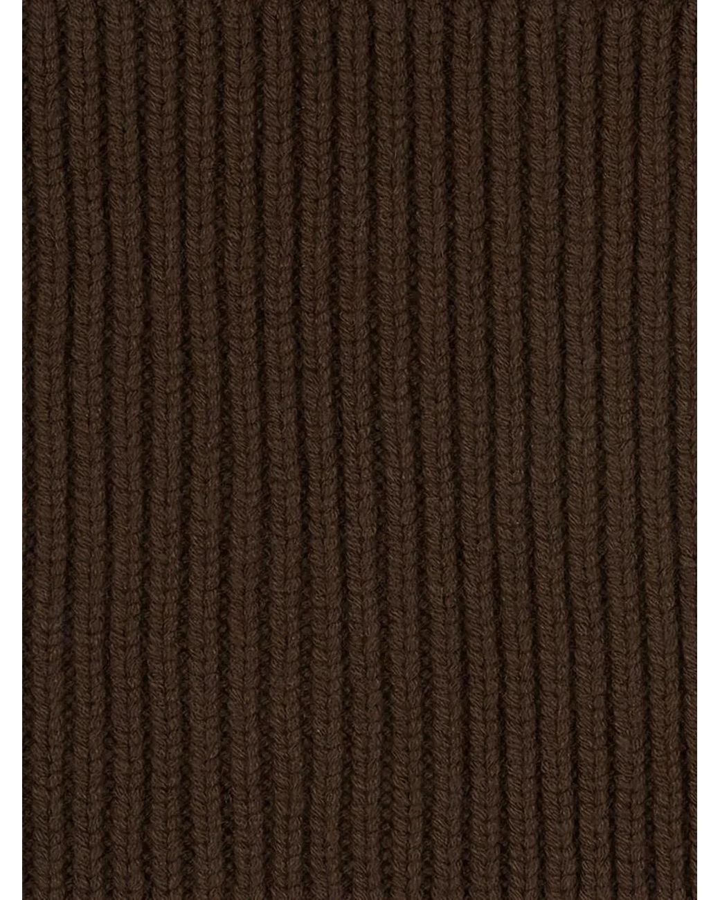 Bompard Brown Ribbed Snood
