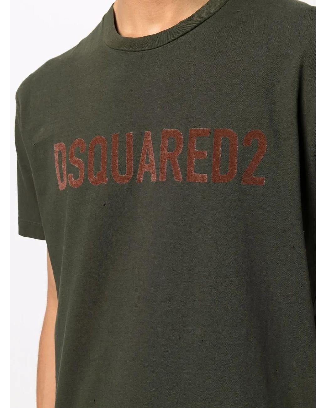 DSquared² Green Logo-print Short-sleeve T-shirt for men