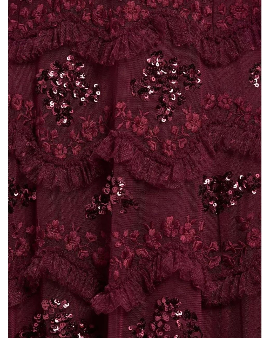 Vestido Midi Daisy Con Volantes Needle & Thread de color Purple