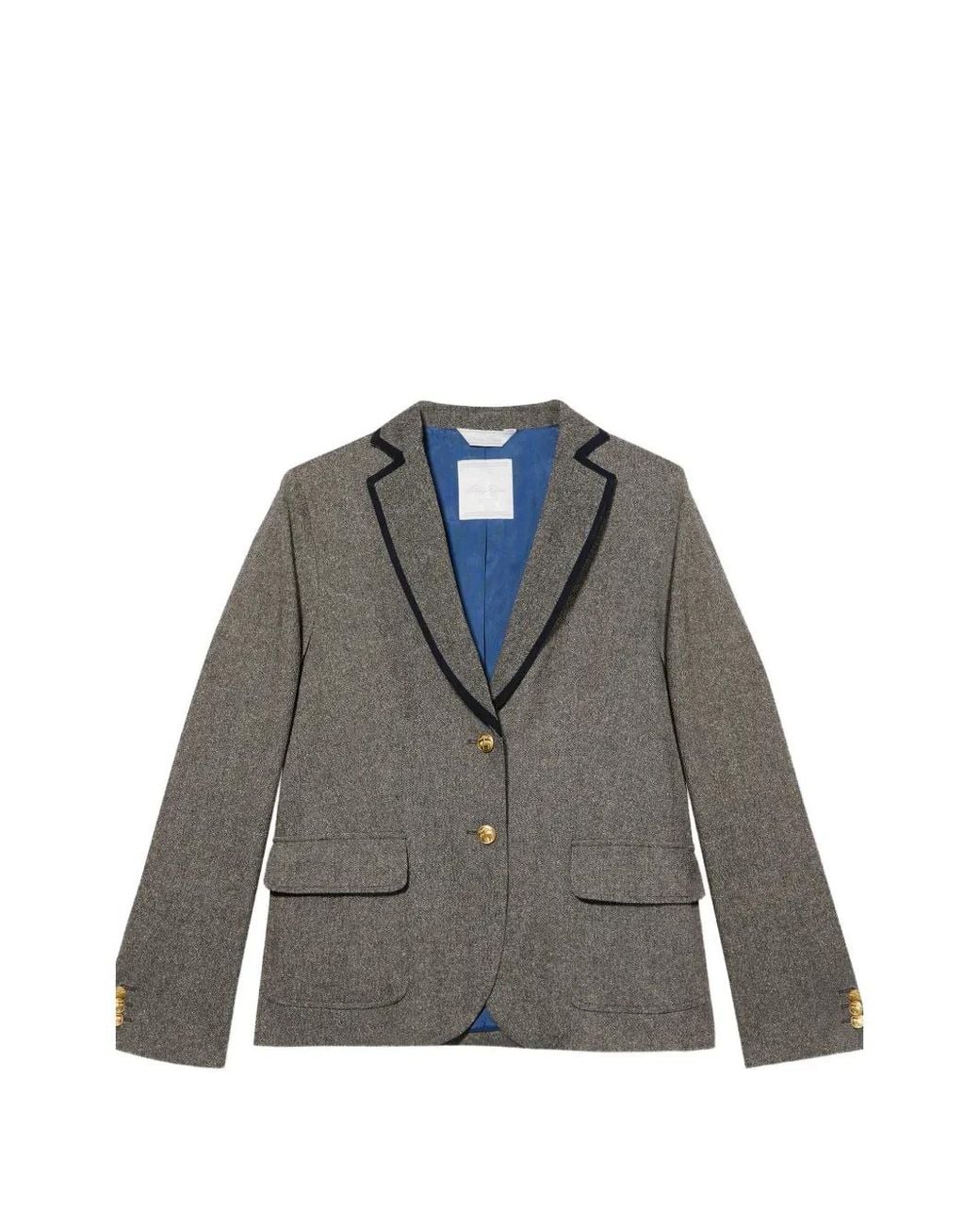 Brooks Brothers Gray Knickerbocker Button-Up Blazer