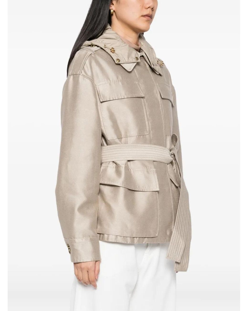 Moncler Natural Embroidered-Logo Jacket