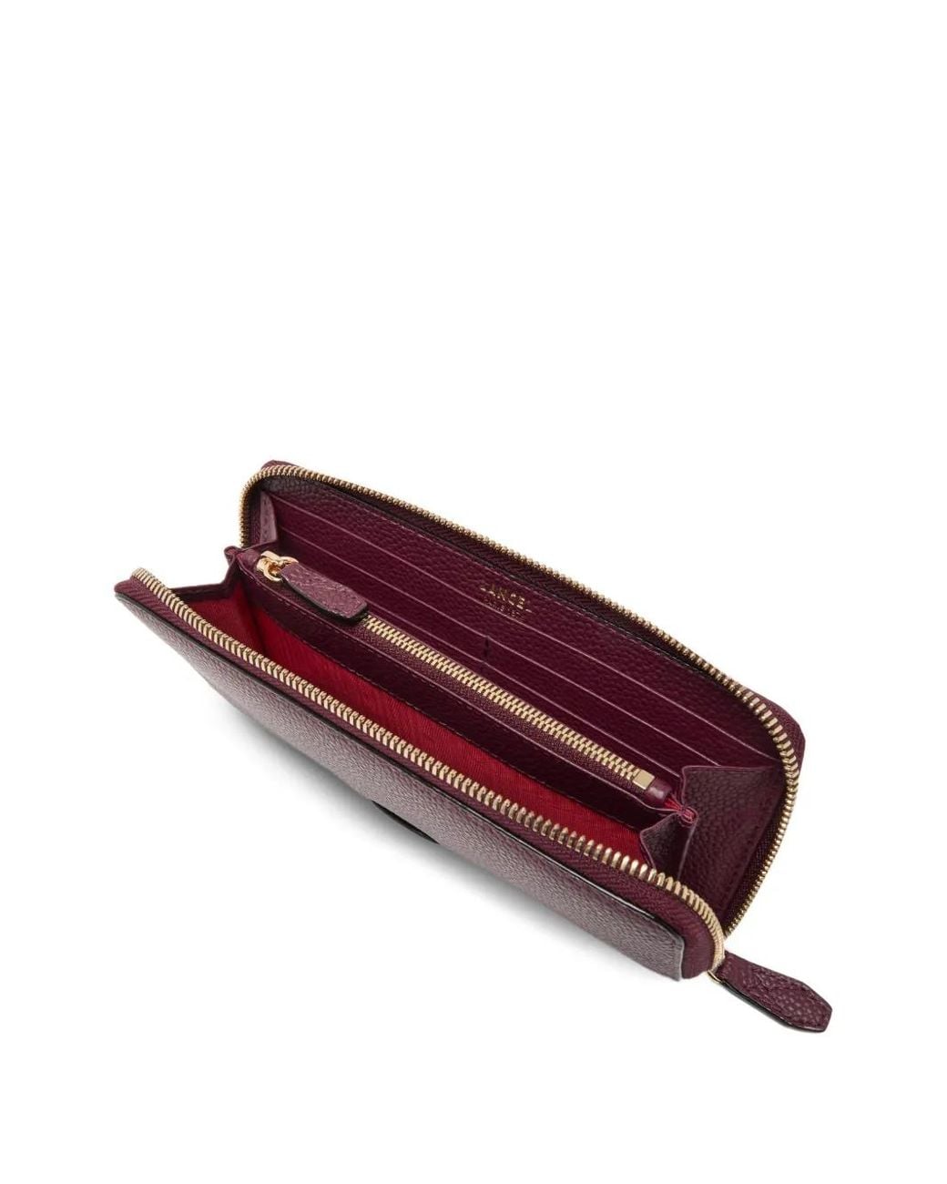Lancel Purple Ninon Grained Leather Wallet