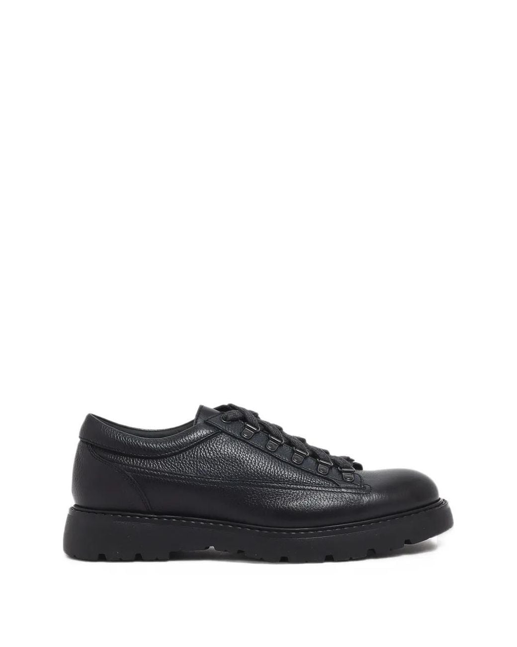 Doucal's Black Lucius Grainy-Leather Lace-Up Shoes for men