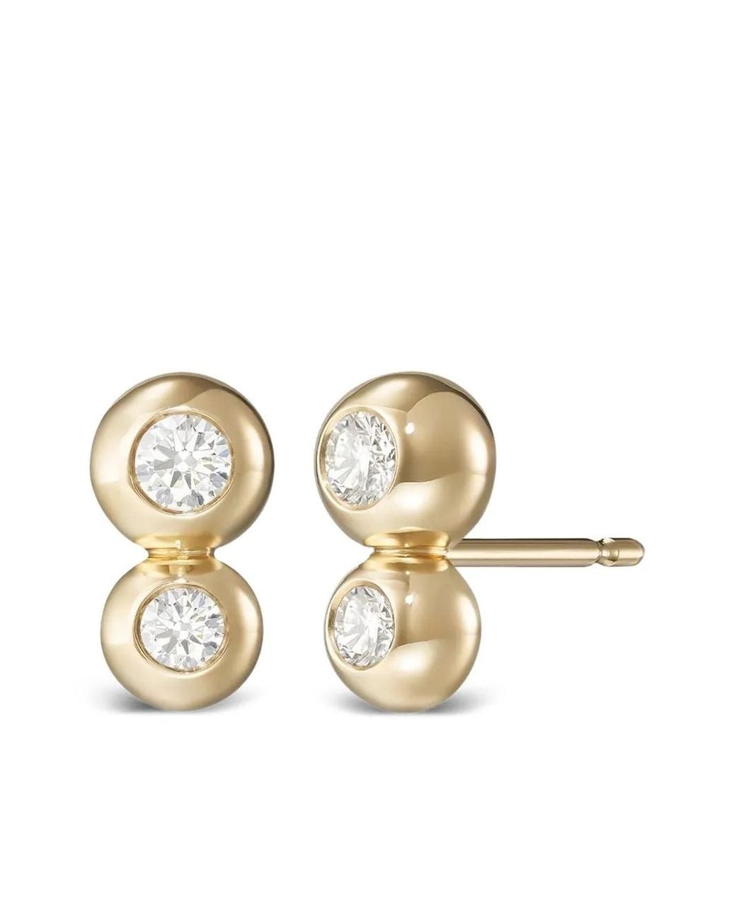 Melissa Kaye Metallic 18K Small Audrey Diamond Earrings