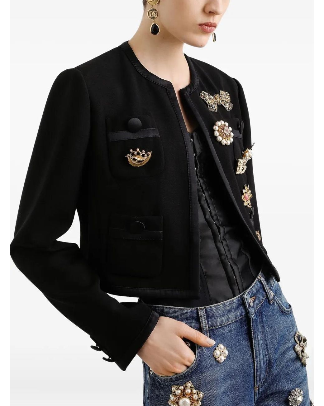 Dolce & Gabbana Cropped Jack in het Black