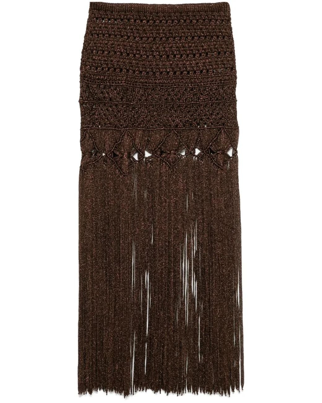 Alanui Brown Ray Of Light Skirt