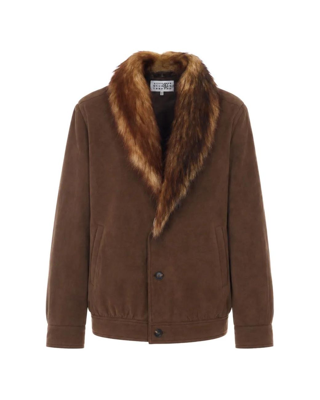 MM6 by Maison Margiela Brown Faux-Fur Jacket
