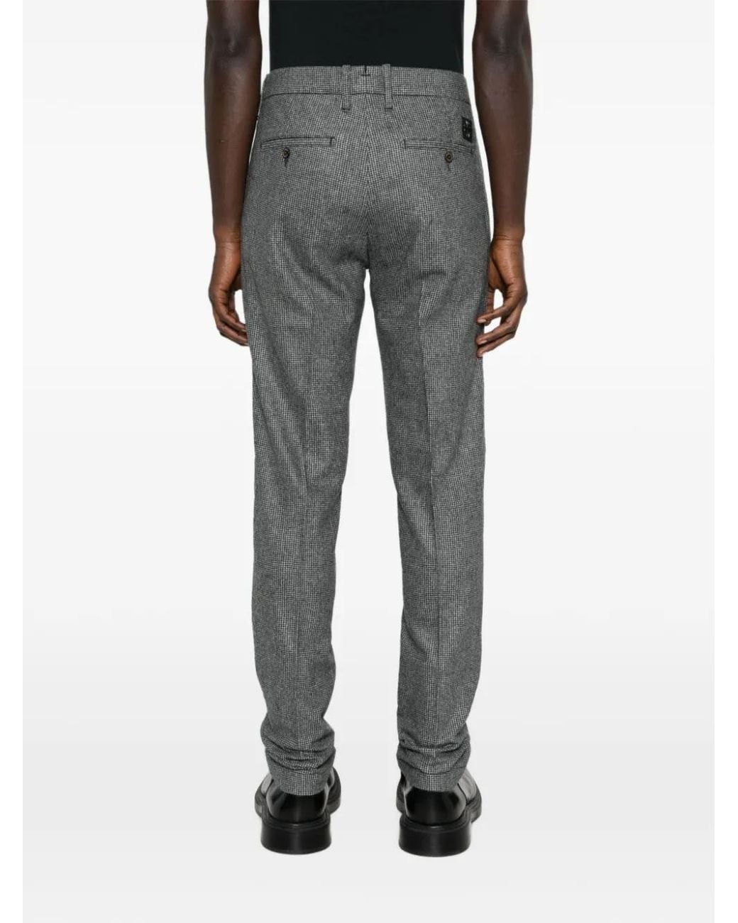 Jacob Cohen Gray Houndstooth-Pattern Trousers for men