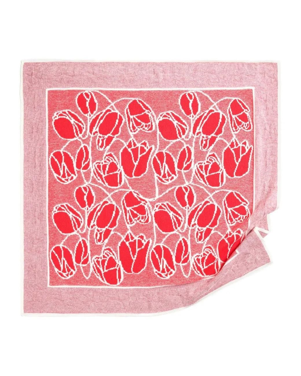 Barrie Pink Floral-Motif Scarf