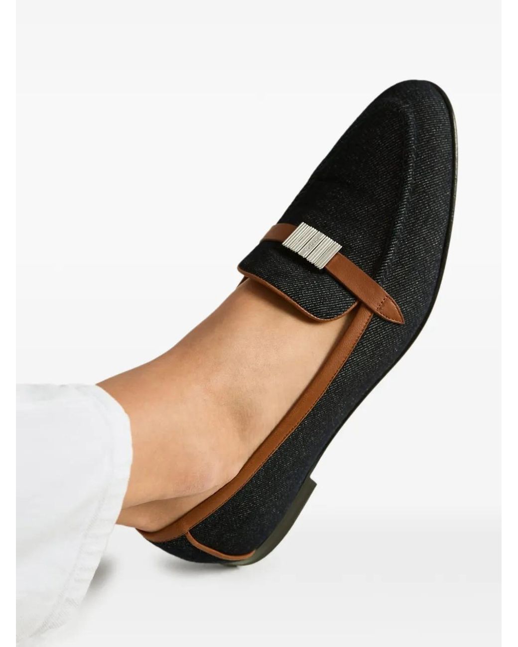 Kiton White Mocassins À Bords En Cuir Et Plaque