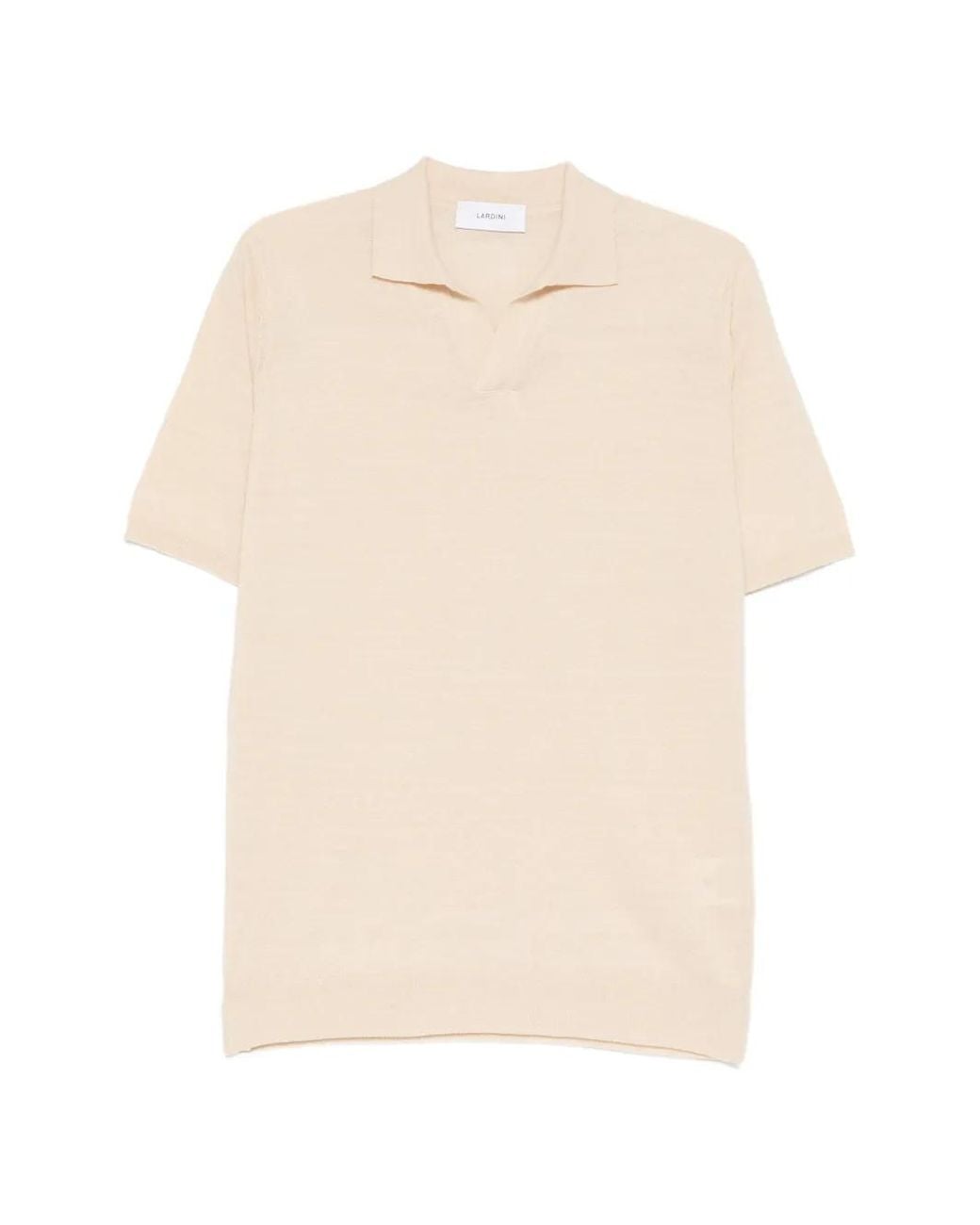 Lardini White T-Shirt À Col V for men