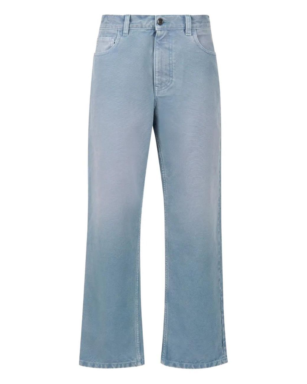 Marni Blue Canvas Boyfriend Trousers