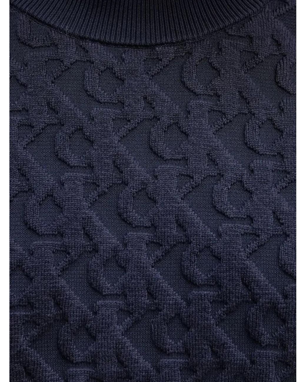 Pull À Motif Monogrammé Calvin Klein pour homme en coloris Blue