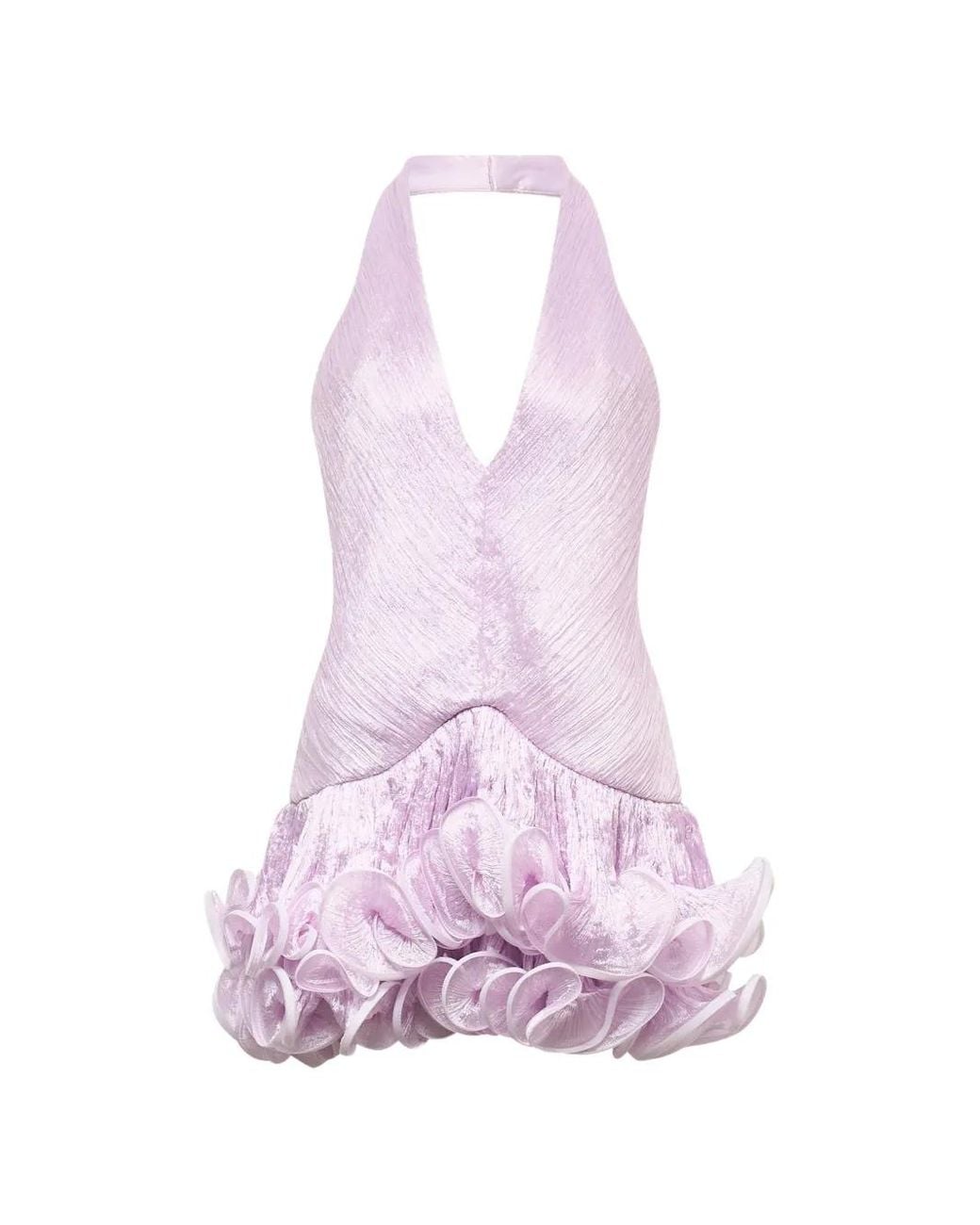 Stolen Stores Pink Ms. Tutu V-Neck Ruffled Mini Dress