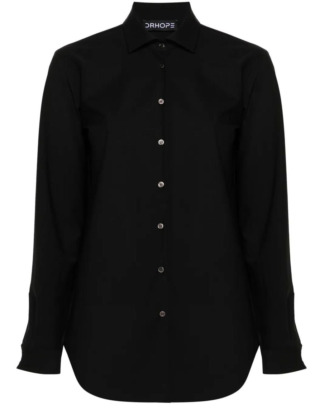 DR. HOPE Black Plain Shirt