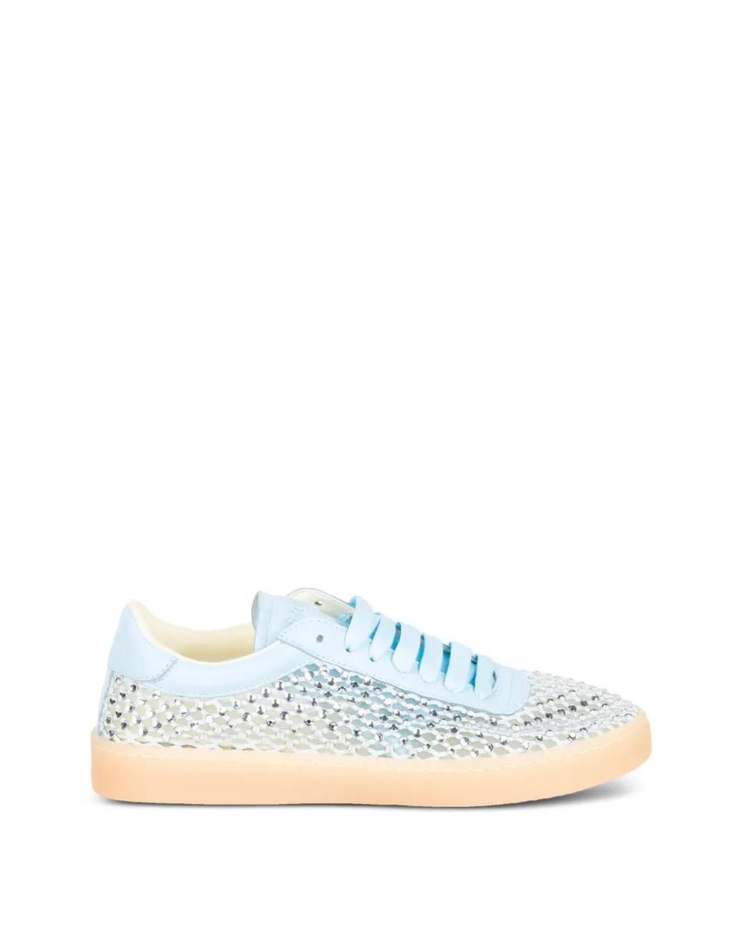 Back 70 Blue Smart Strass Sky Crystal-Embellished Mesh Sneakers