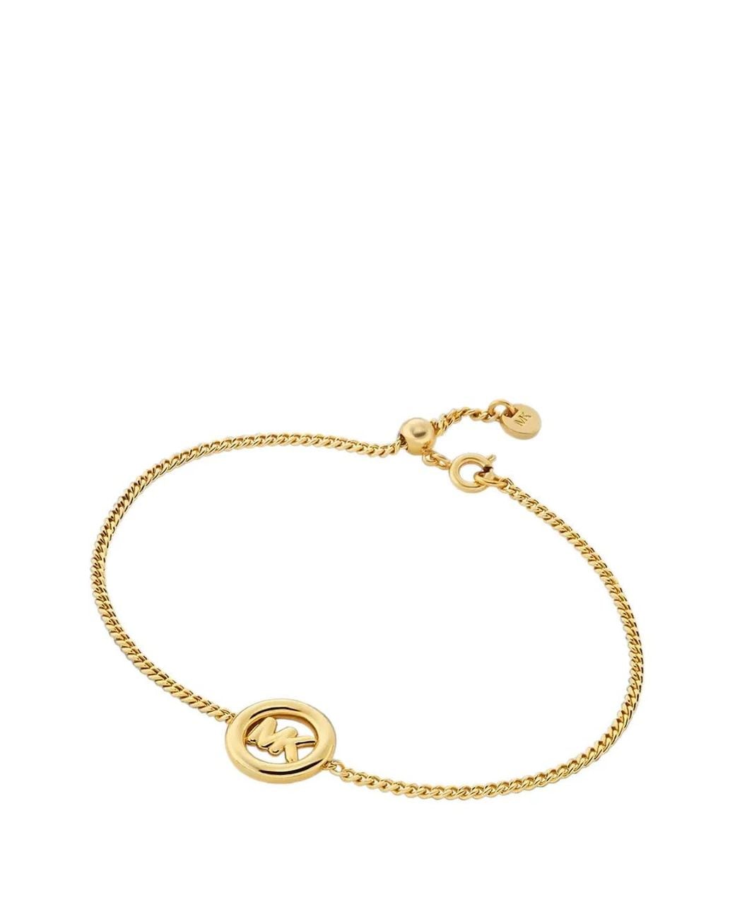 Michael Kors Metallic Bracelet À Breloque Logo