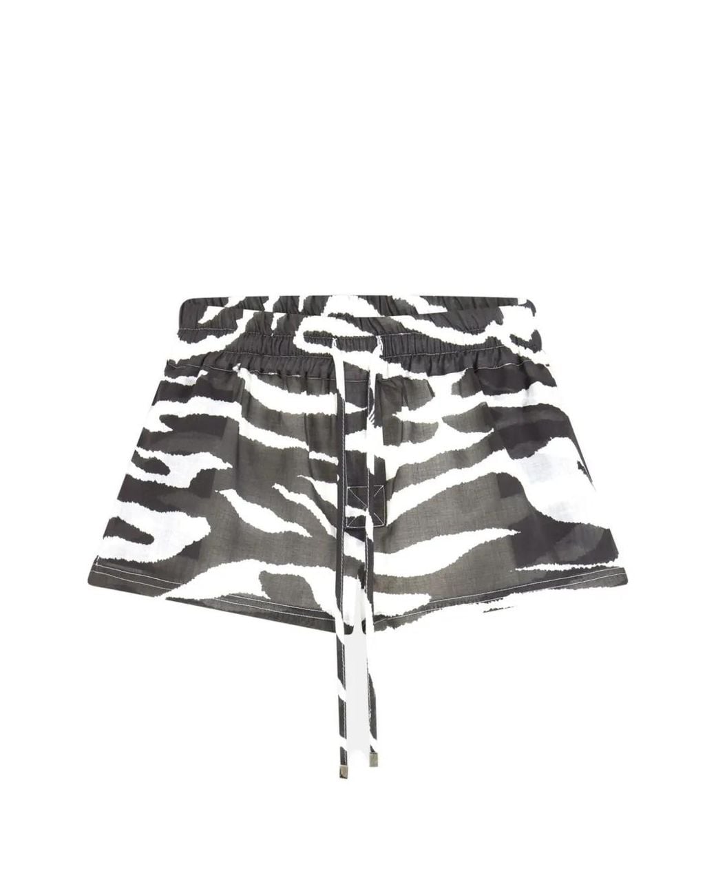 The Attico Multicolor Short À Imprimé Zébré