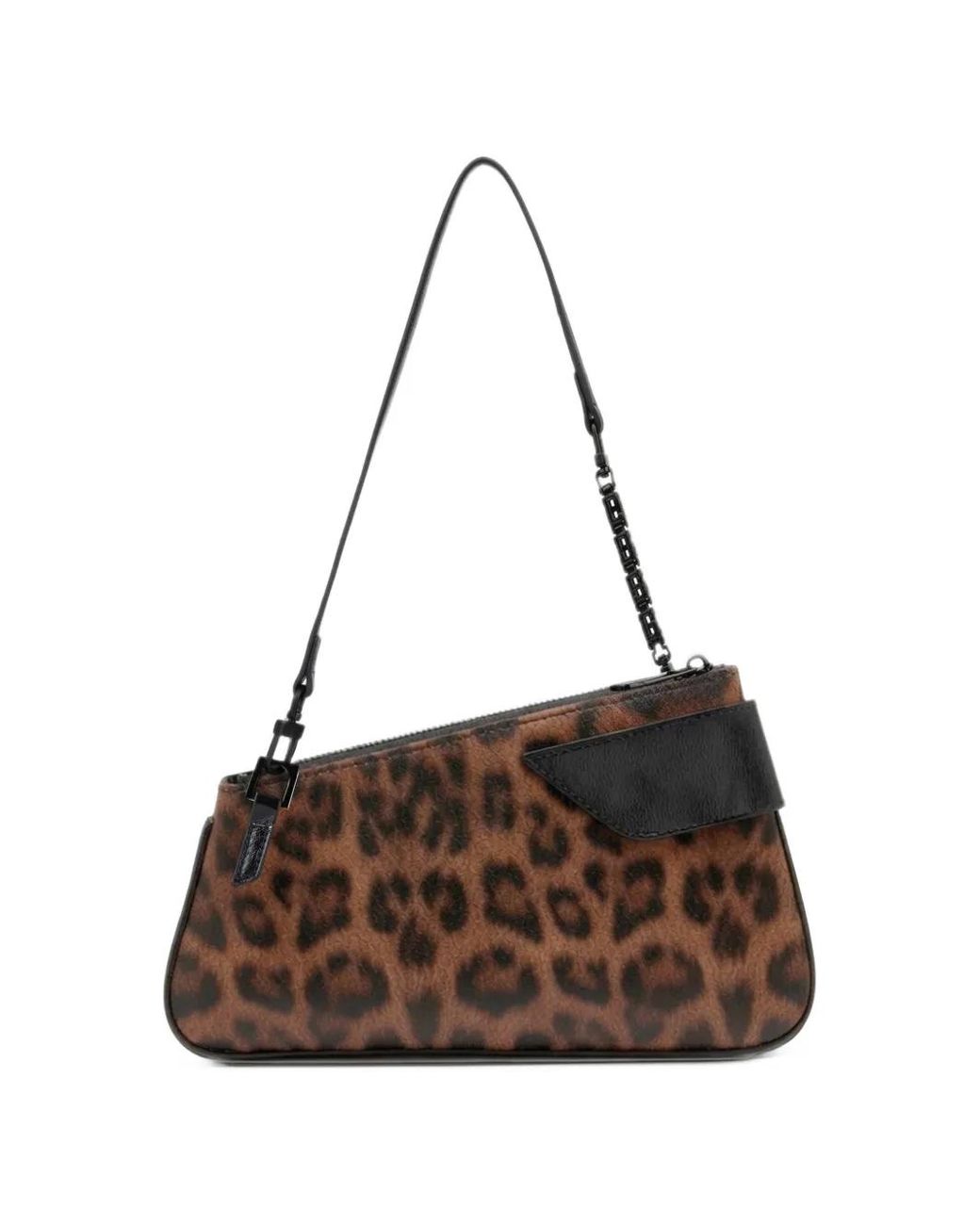 Borsa A Spalla Comma Leopardata di Gcds in White